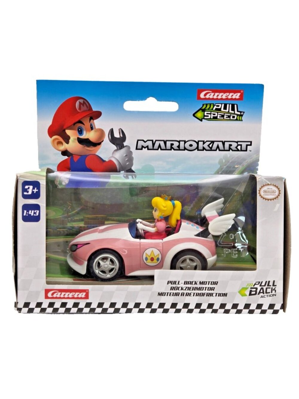 Carrera Go Princess Peach Mario Kart Racing Slot Car Set Figure Nintendo Toy New